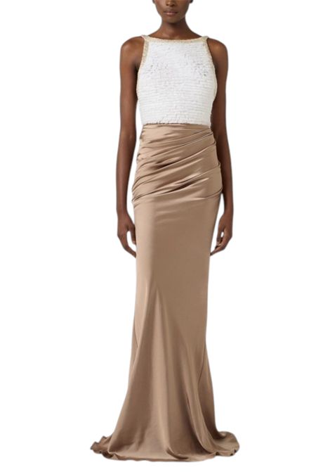 Red Carpet dress in satin and tulle ELISABETTA FRANCHI | dress | ABR1762E2EZ4
