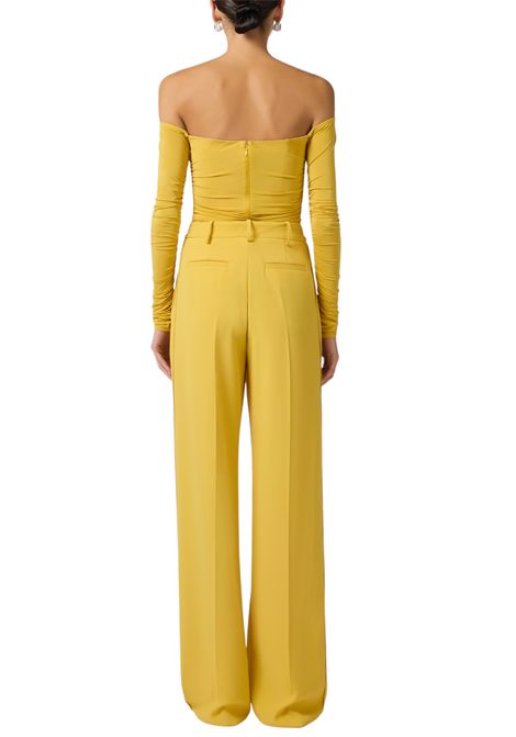 Lightweight crêpe jersey bodysuit with draping ELISABETTA FRANCHI | bodysuit | BO01561E2EV4