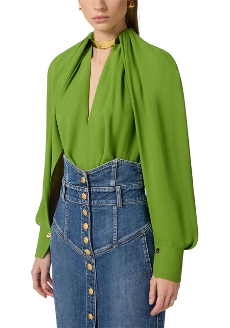 Viscose georgette blouse with jewel detail ELISABETTA FRANCHI | shirts | CA12961E2EV3