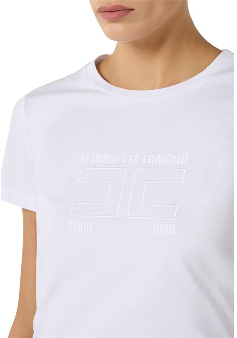 Jersey T-shirt with embroidered logo ELISABETTA FRANCHI | sweaters | MA71G61E2270