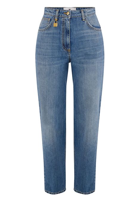 Skinny jeans with jeweled padlock ELISABETTA FRANCHI | Trousers | PJ27D61E2139
