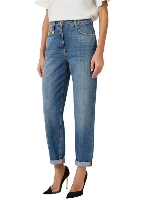 Skinny jeans with jeweled padlock ELISABETTA FRANCHI | Trousers | PJ27D61E2139