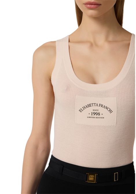 Knitted top with logo ELISABETTA FRANCHI | Top | TK80B61E2193