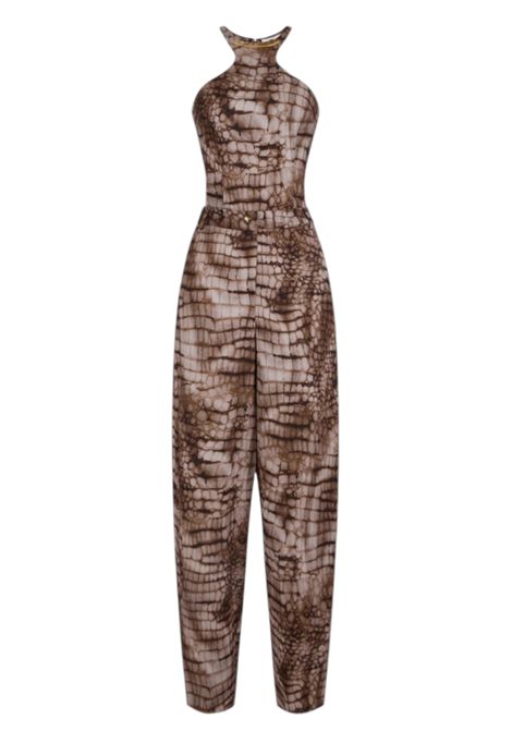 Lightweight jersey tracksuit with alligator print ELISABETTA FRANCHI | jumpsuits | TU06061E2644