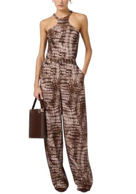 Lightweight jersey tracksuit with alligator print ELISABETTA FRANCHI | jumpsuits | TU06061E2644