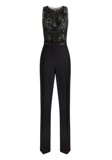 Crêpe jumpsuit with embroidery ELISABETTA FRANCHI | jumpsuits | TU06662E2110
