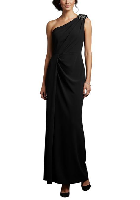 LONG DRESS WITH FLOWER FRANK LYMAN | dress | 268109BLK
