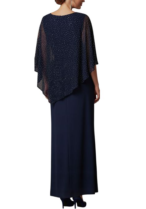 Long dress with rhinestone cape FRANK LYMAN | dress | 268193302