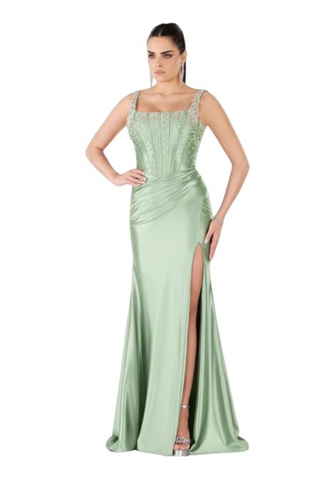 Long dress with beaded bodice IMPERO | dress | ML11282