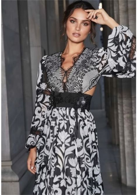 Abito lungo fantasia barocca MISCHALIS | Abiti | A4 86493