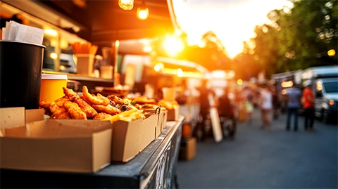Wisconsin food truck during sunset