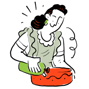 person cooking in their home