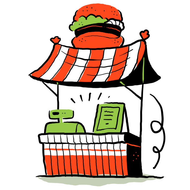Food vendor illustration