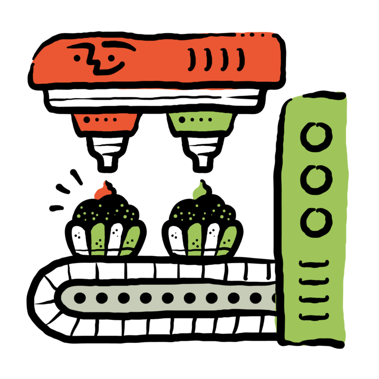 Food manufacture illustration.