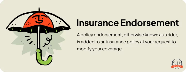 Insurance endorsement infographic.