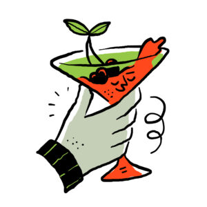 Caterers who sell alcohol illustration.
