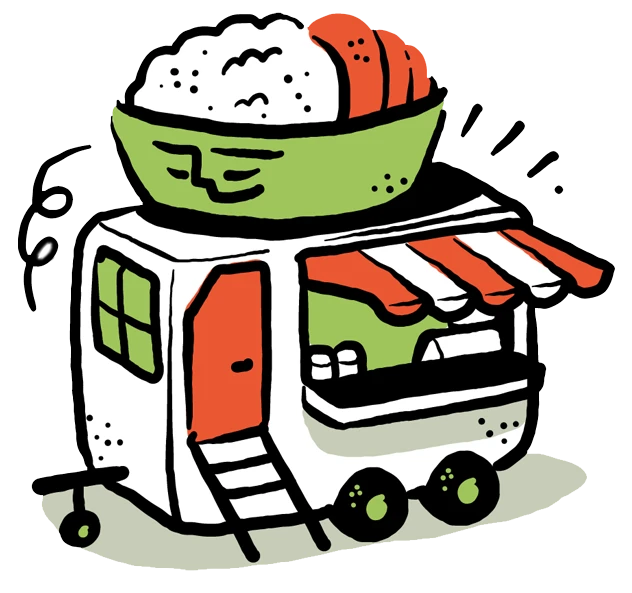 A food truck illustration.