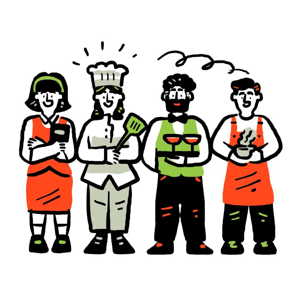 Caterer illustration.