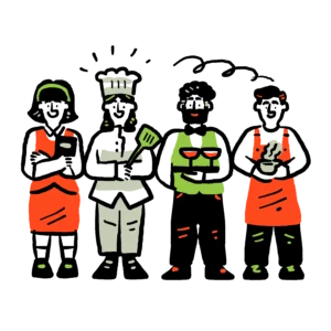 Caterer illustration.