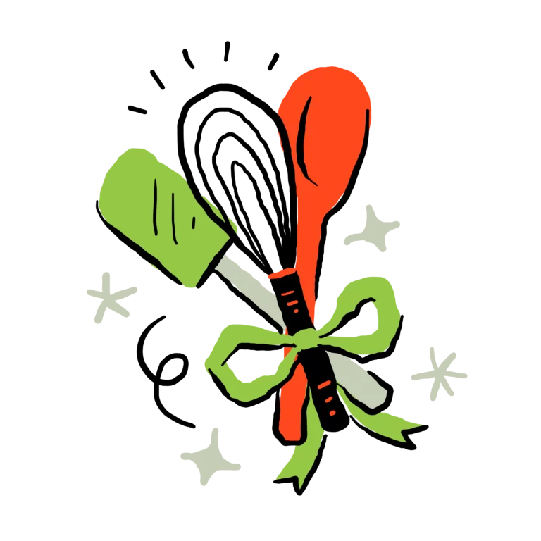 Baking utensils illustration.