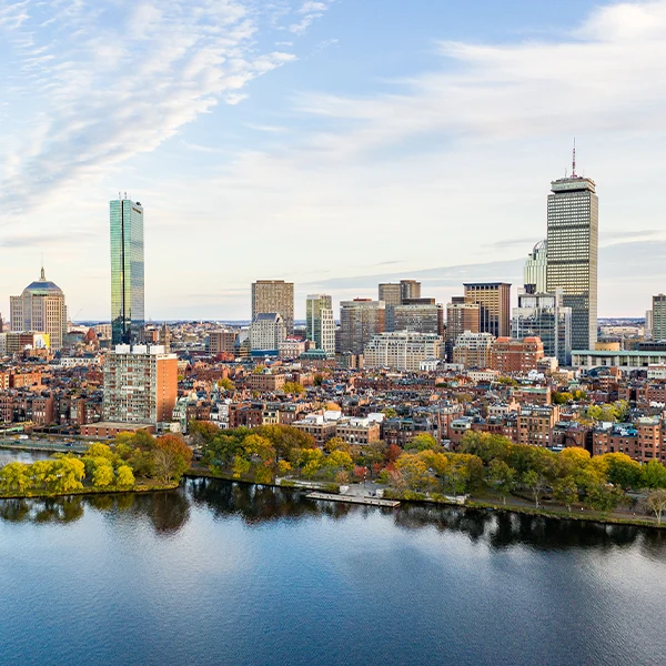 Boston, MA, from the harbor.