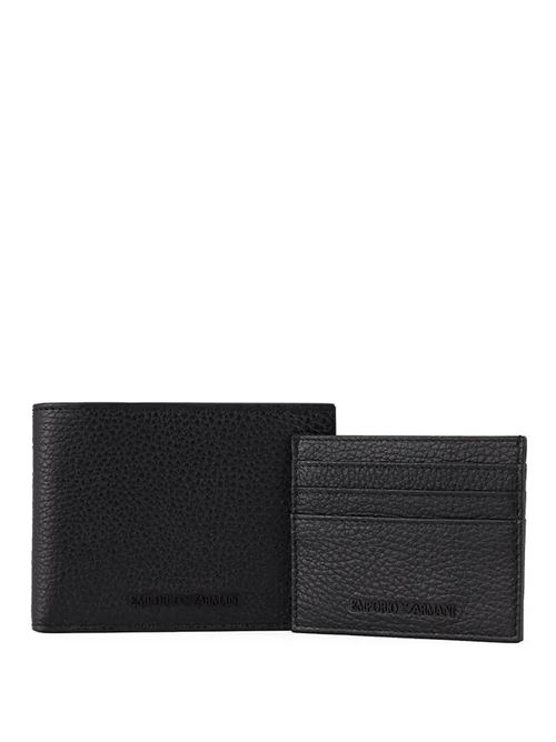 GUESS Set Regalo Portafoglio Uomo, Nero/Rosso, Con Tecnologia RFID E Custodia Carte