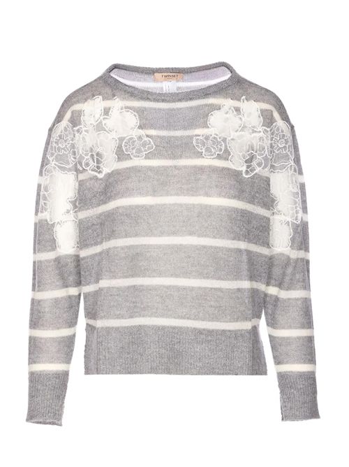 Maglia con dettagli in pizzo TWINSET | 252TP325212756