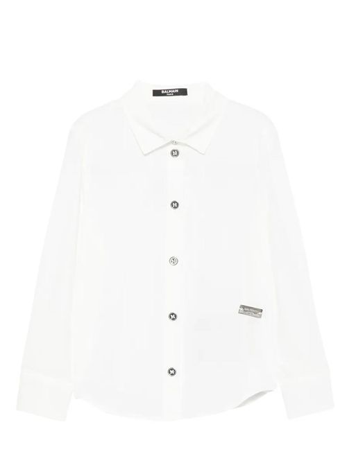 Camicia con placca logo Balmain | BZ5A50K0005101AG