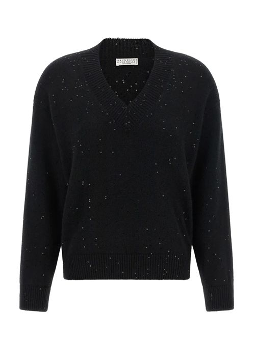 Maglione con paillettes Brunello Cucinelli | M73540802C101