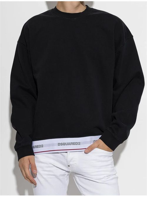 Felpa con banda logata Dsquared2 | S74GU0961D25028900