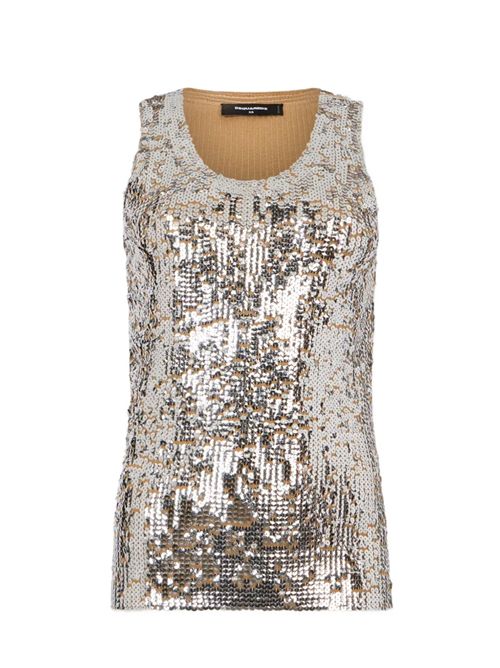 Canotta con paillettes Dsquared2 | S75HA1453D13234905