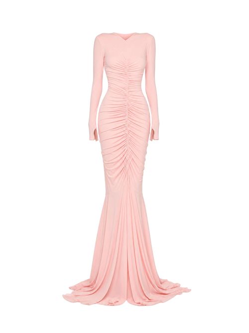 Abito con drappeggio Norma Kamali | KK1263PLT68838PINKBALLET