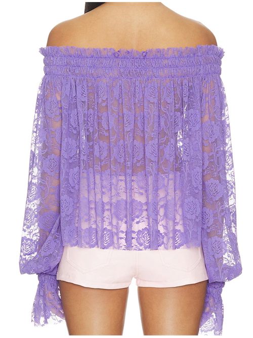 Top in pizzo Norma Kamali | ST2266FBU29889LAVENDER