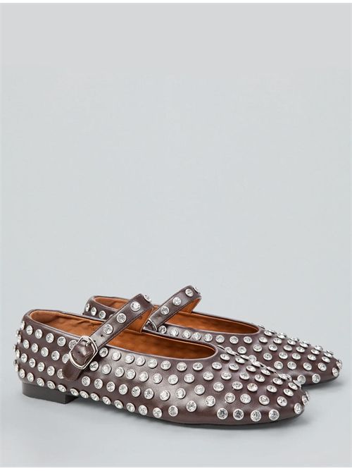 Ballerina in pelle OVYE' MI | GGGD182MORO-ARGENTO
