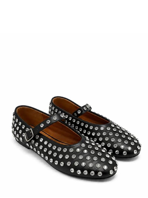 Ballerina in pelle OVYE' MI | GGGD182NERO/ARGENTO