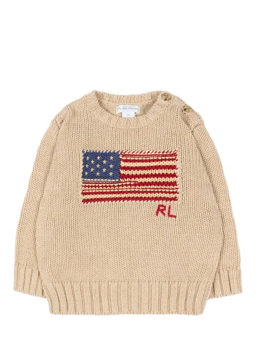 Maglione con intarsio Ralph Lauren Bimbo | 320B18575001