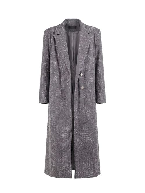 Cappotto con strass TWENTY FOURHAITCH | A0021EMA62AEMATITE