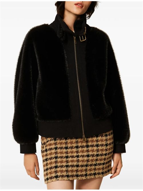 Bomber in faux fur e panno TWINSET | 262TT218000006