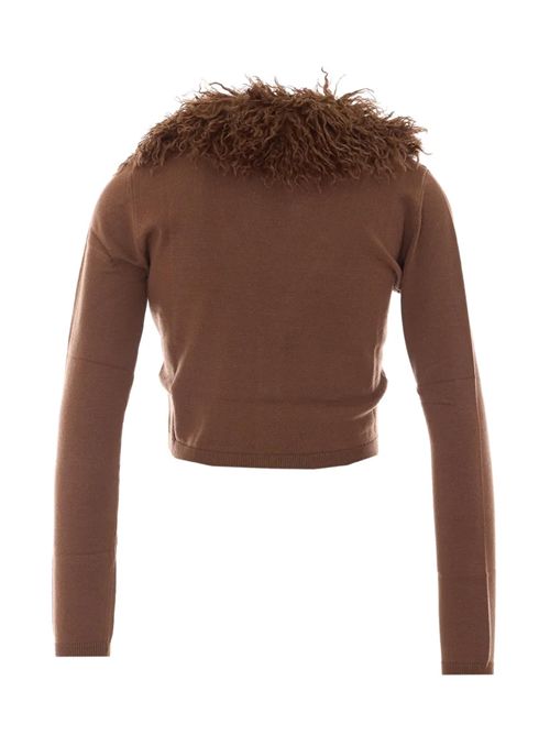 Cardigan con colletto in pelliccia sintetica TWINSET | 262TT326013127