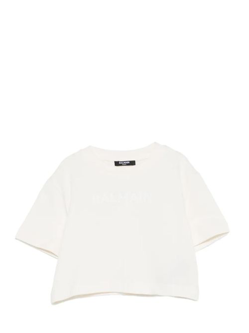 T-shirt crop Balmain | BY4A01Z3183102BC
