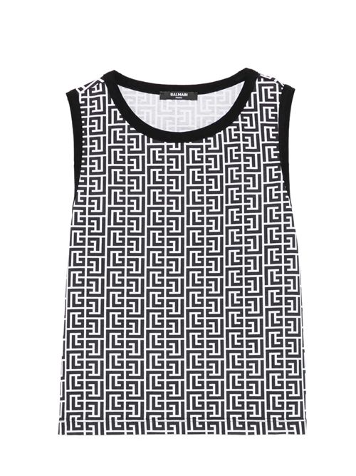 Canotta con stampa Balmain | BY8B02Z3686100NE