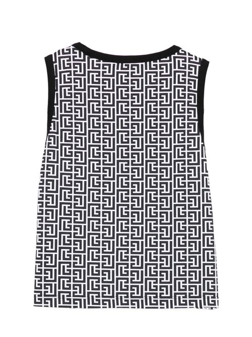 Canotta con stampa Balmain | BY8B02Z3686100NE