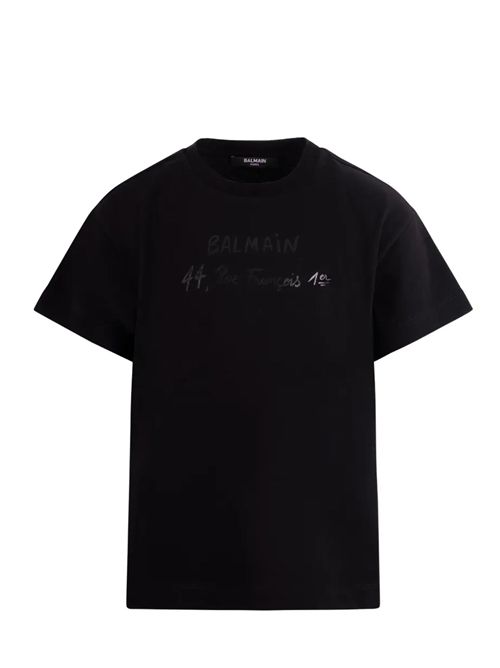 T-shirt con stampa Balmain | BY8B11Z3672930NE