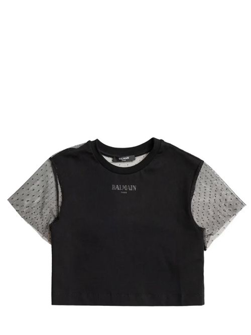 Top con logo Balmain | BY8C31Z3672930NE
