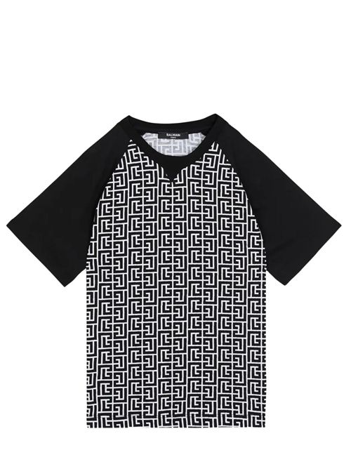 T-shirt con monogram Balmain | BY8P61Z3686930NE