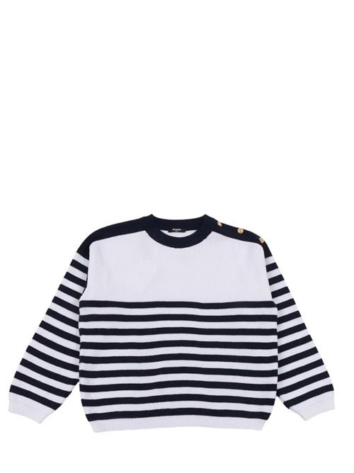 Maglia a righe Balmain | BY9A20X0018100BL