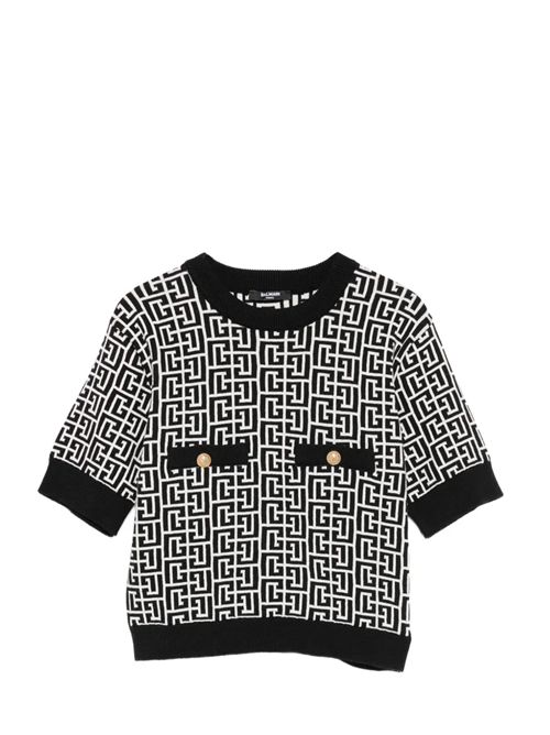 Maglia con monogram Balmain | BY9A71Z3491104NE