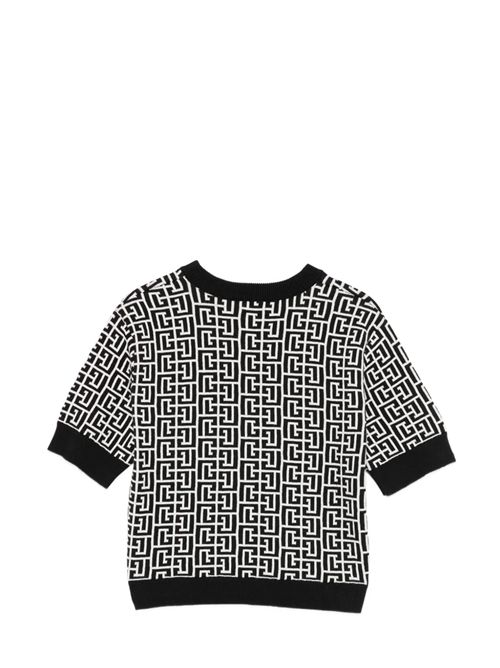Maglia con monogram Balmain | BY9A71Z3491104NE
