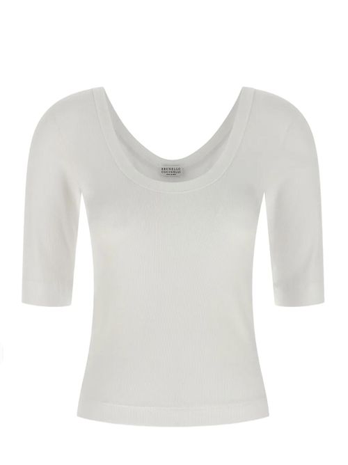 T-shirt con scollo ampio Brunello Cucinelli | M0TC8FX220C159