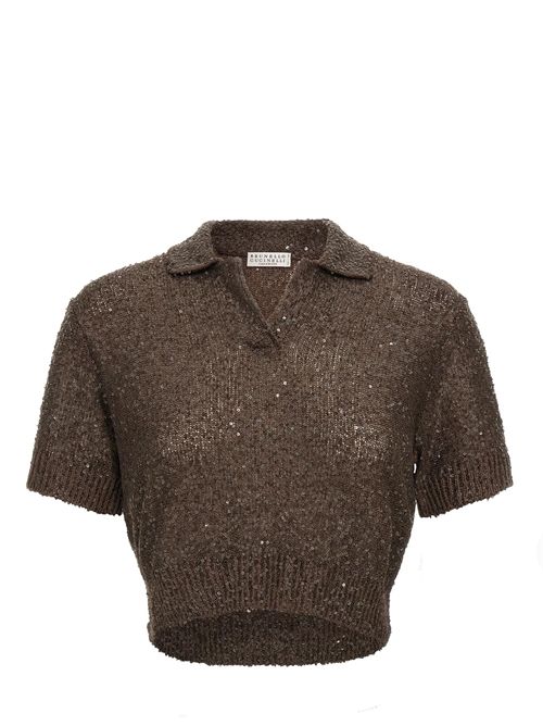 Maglia con paillettes Brunello Cucinelli | MDJ547605C8705